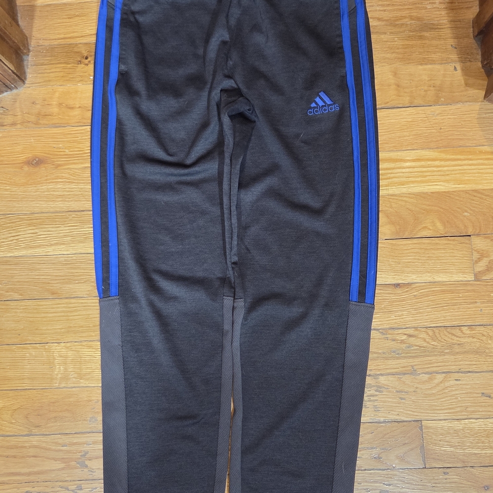 Adidas Kids Gray and Blue Track Pants
